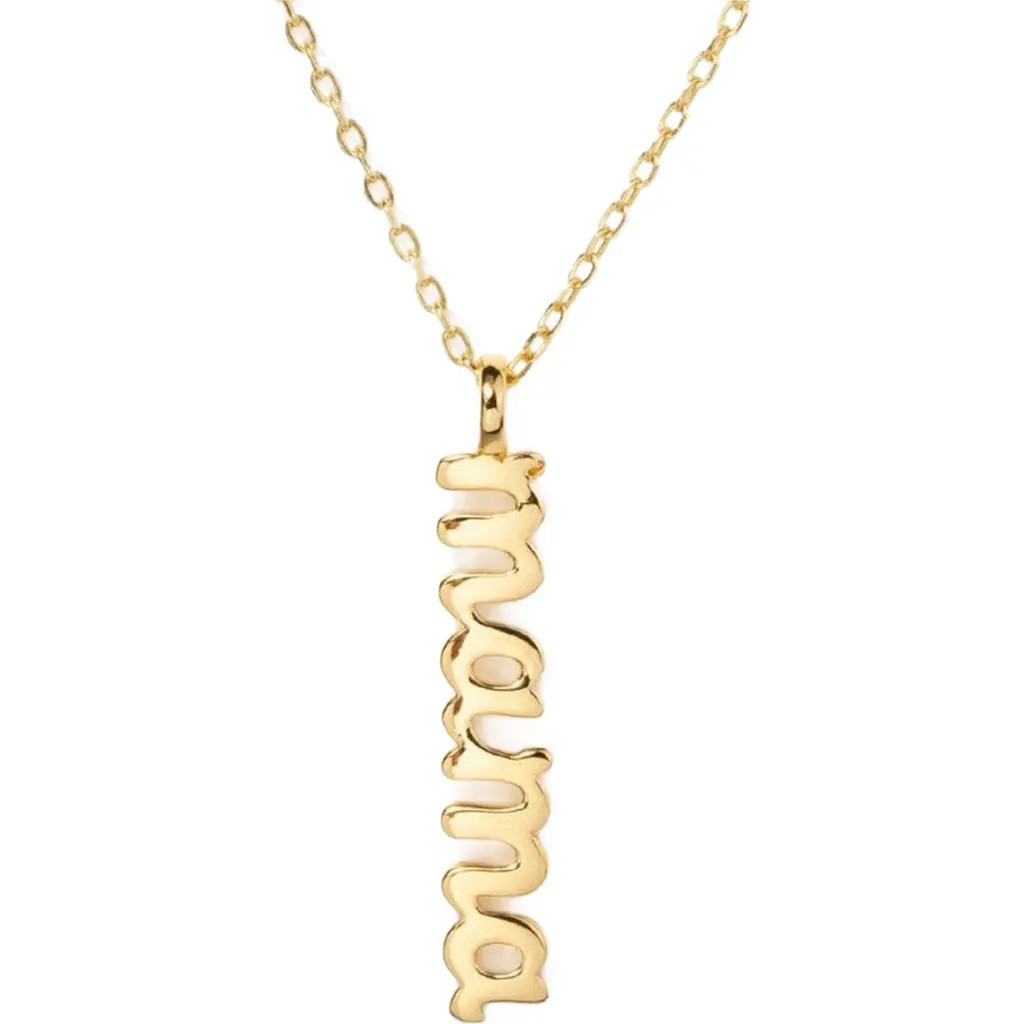 Little Sky Stone Mama Charm Necklace in Gold at Nordstrom | Nordstrom