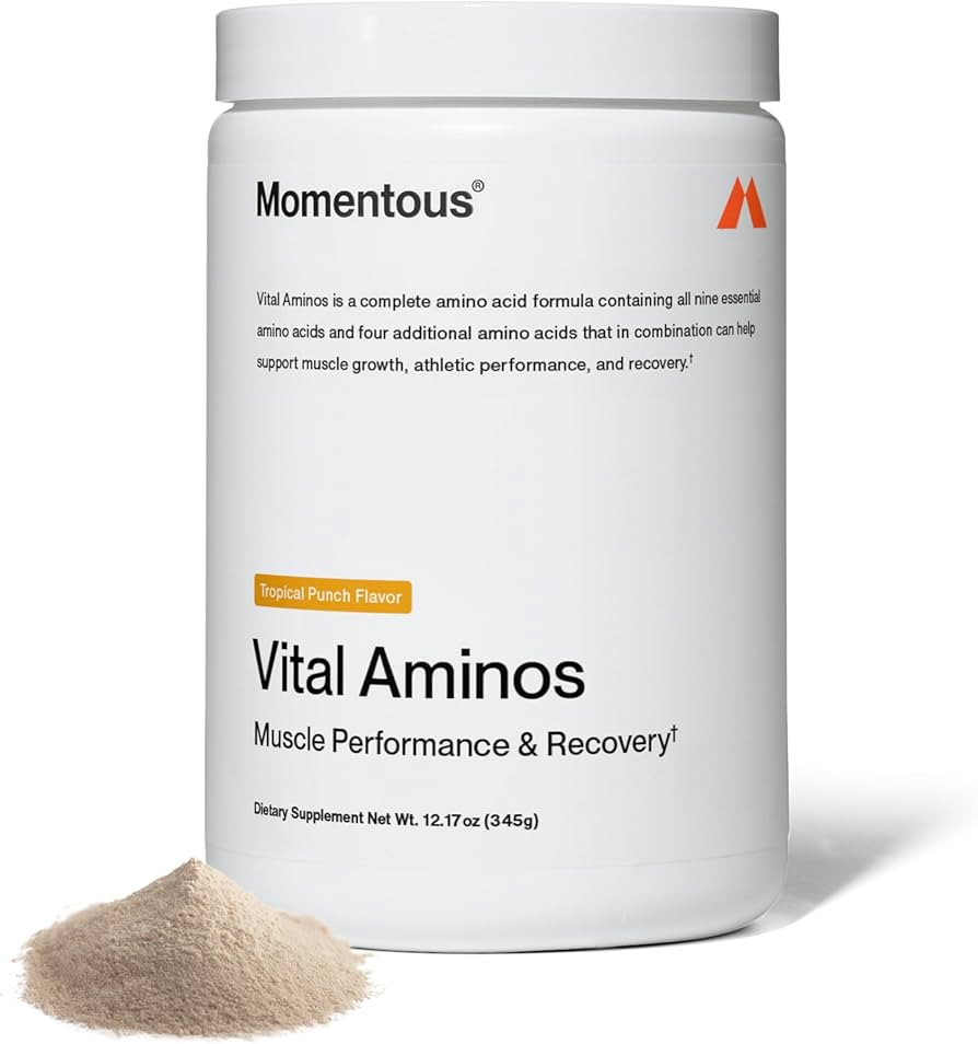 Momentous Vital Aminos Powder Supplement - BCAA & EAA - Tropical Punch - NSF Certified for Sport ... | Amazon (US)
