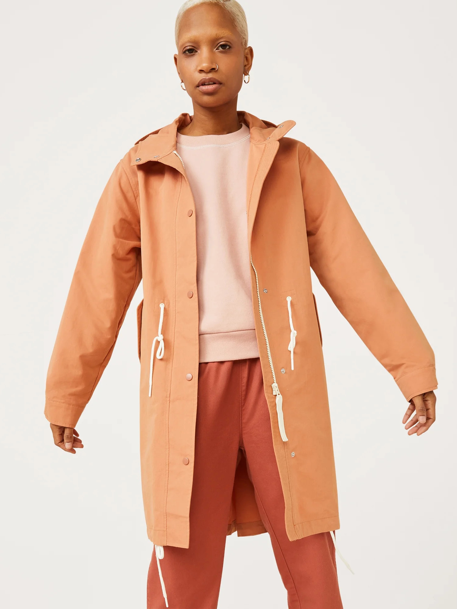 Free Assembly Women's Woven Fishtail Parka - Walmart.com | Walmart (US)