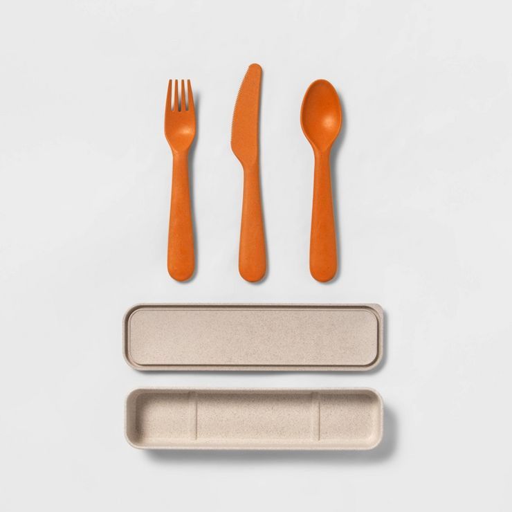 Flatware Set White/Orange - Cat & Jack™ | Target