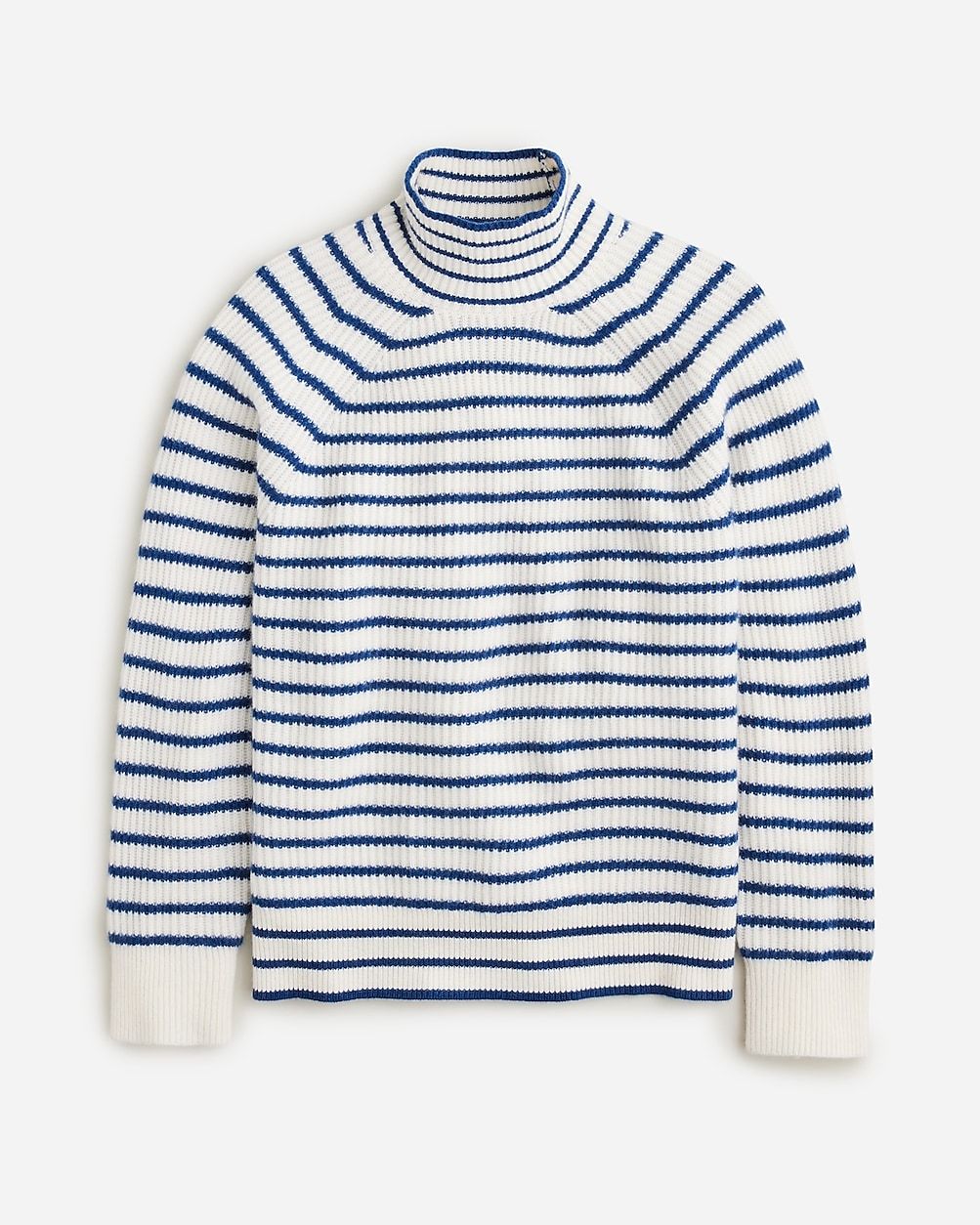 Ribbed cashmere turtleneck sweater in stripe | J.Crew US