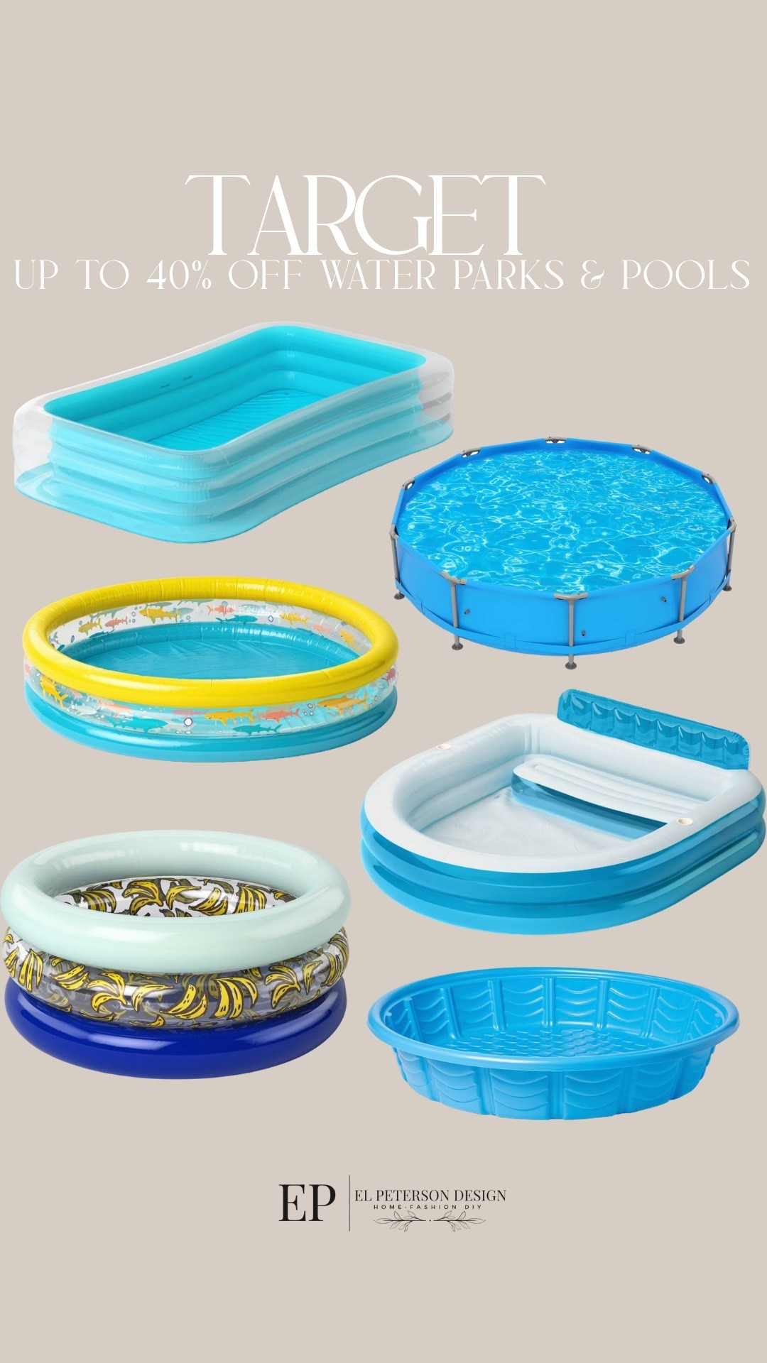 Target 
Up to 40% off water water pools