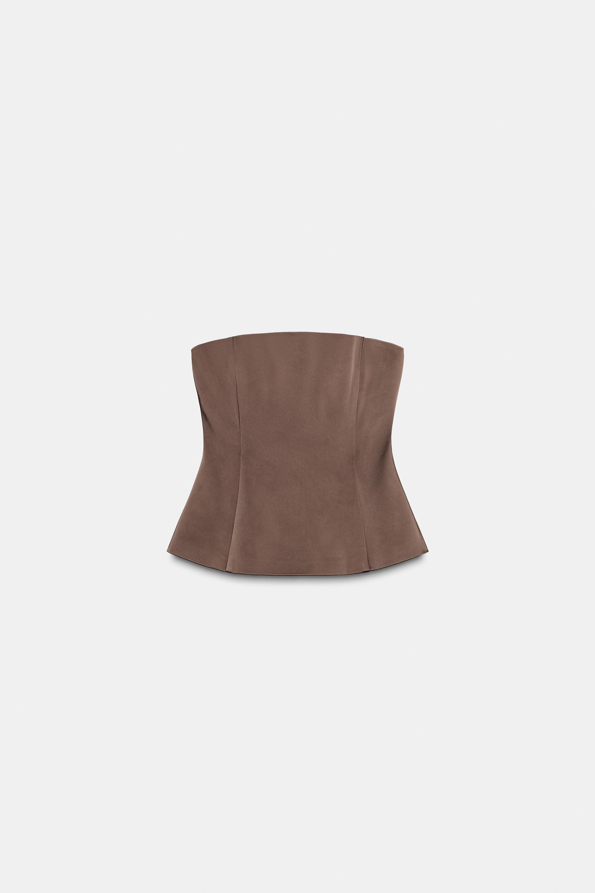 SATIN EFFECT BANDEAU TOP | Zara US