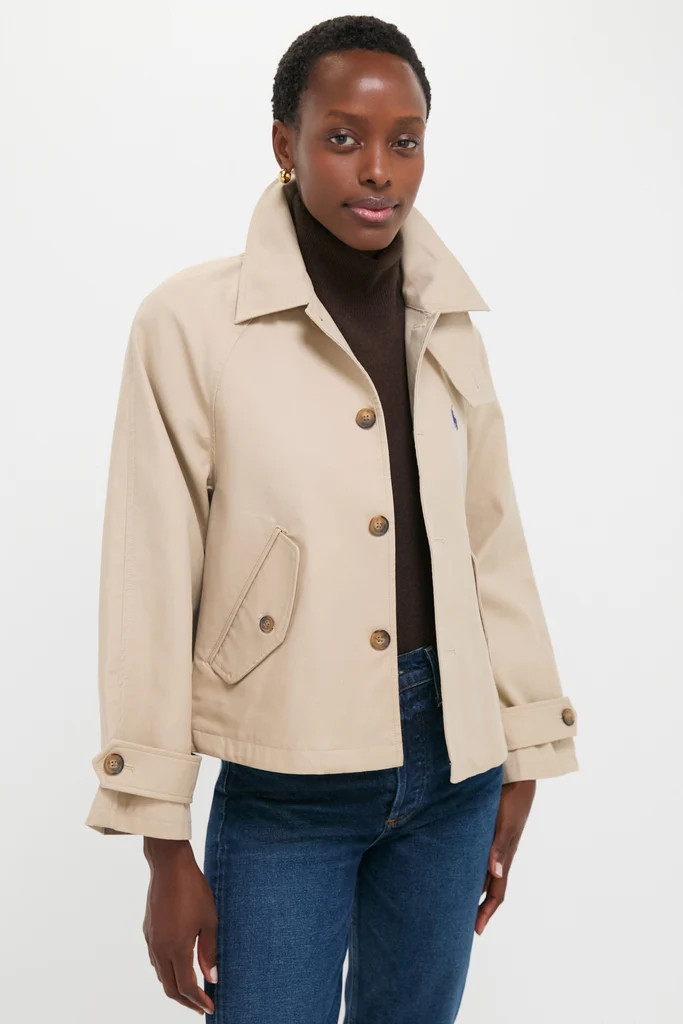 Beige Cotton Double Cloth Woven Jacket | Tuckernuck (US)