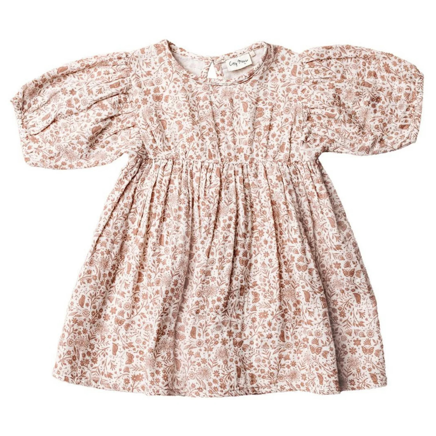 Muslin Puff Sleeve Dress, Garden | SpearmintLOVE