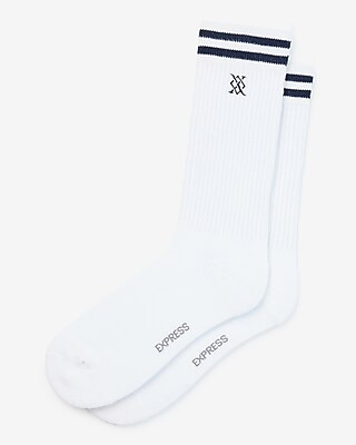 Stripe X Logo Athletic Socks | Express