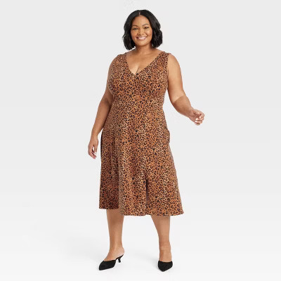 Women's Midi Slit A-Line Dress - Ava & Viv™ | Target