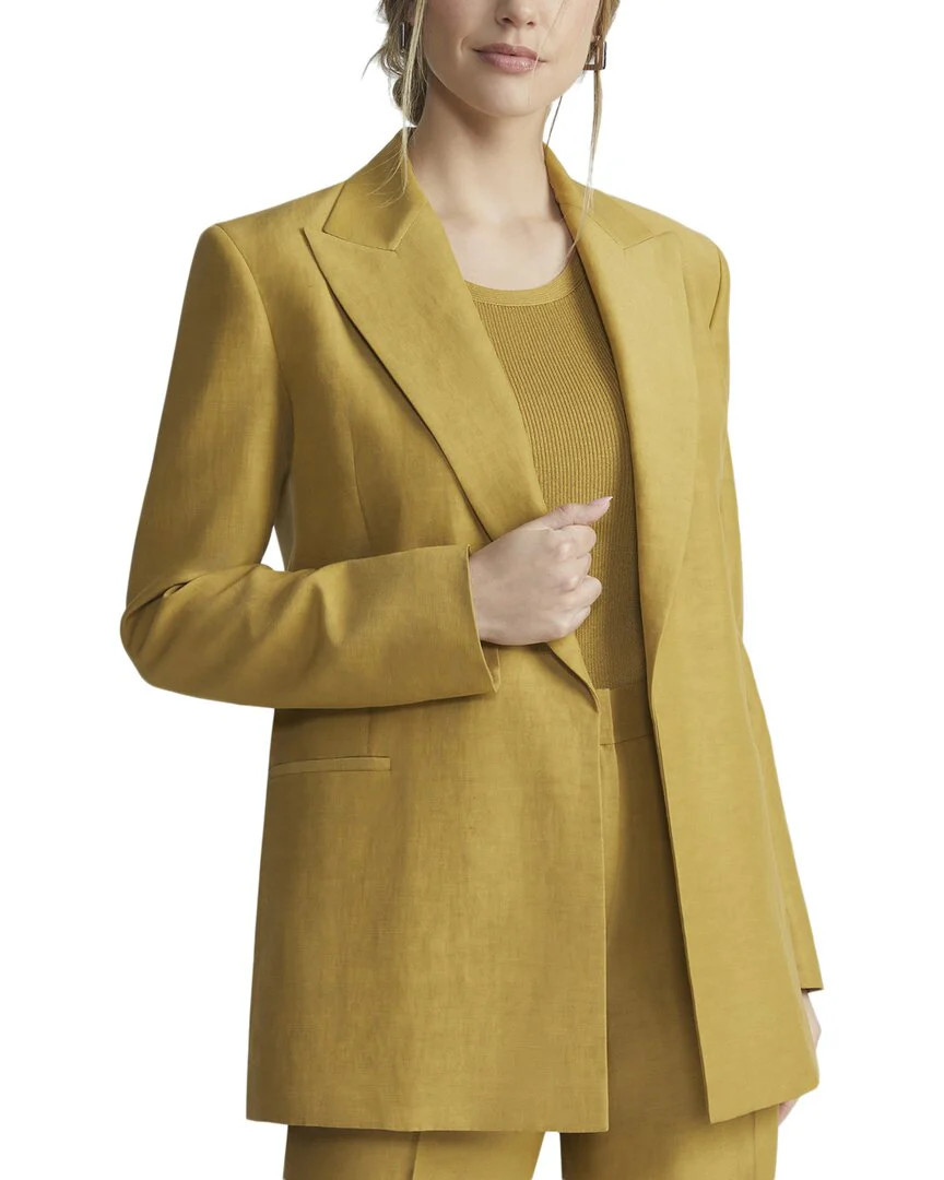 Lafayette 148 New York Peak Lapel Linen-Blend Blazer | Shop Simon