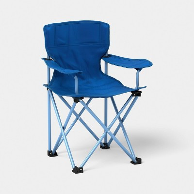 Kids' Foldable Quad Outdoor Portable Camping Chair Navy Blue/Blue - Sun Squad™ | Target
