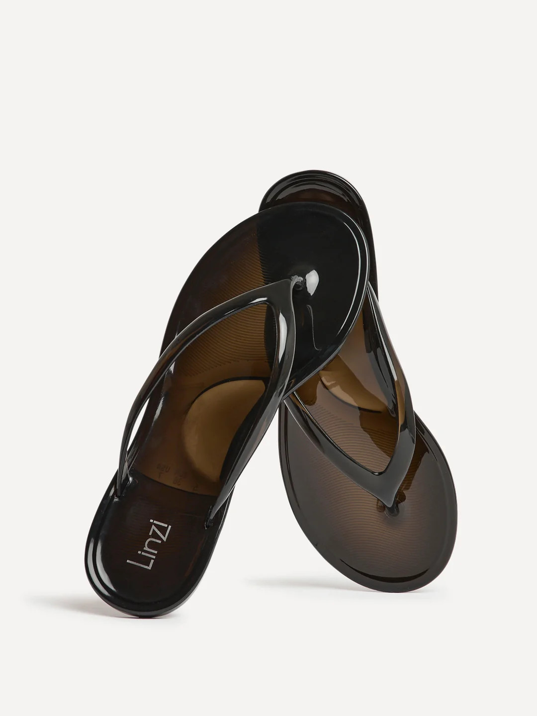 Marine Black Jelly Flip Flops | Linzi Shoes