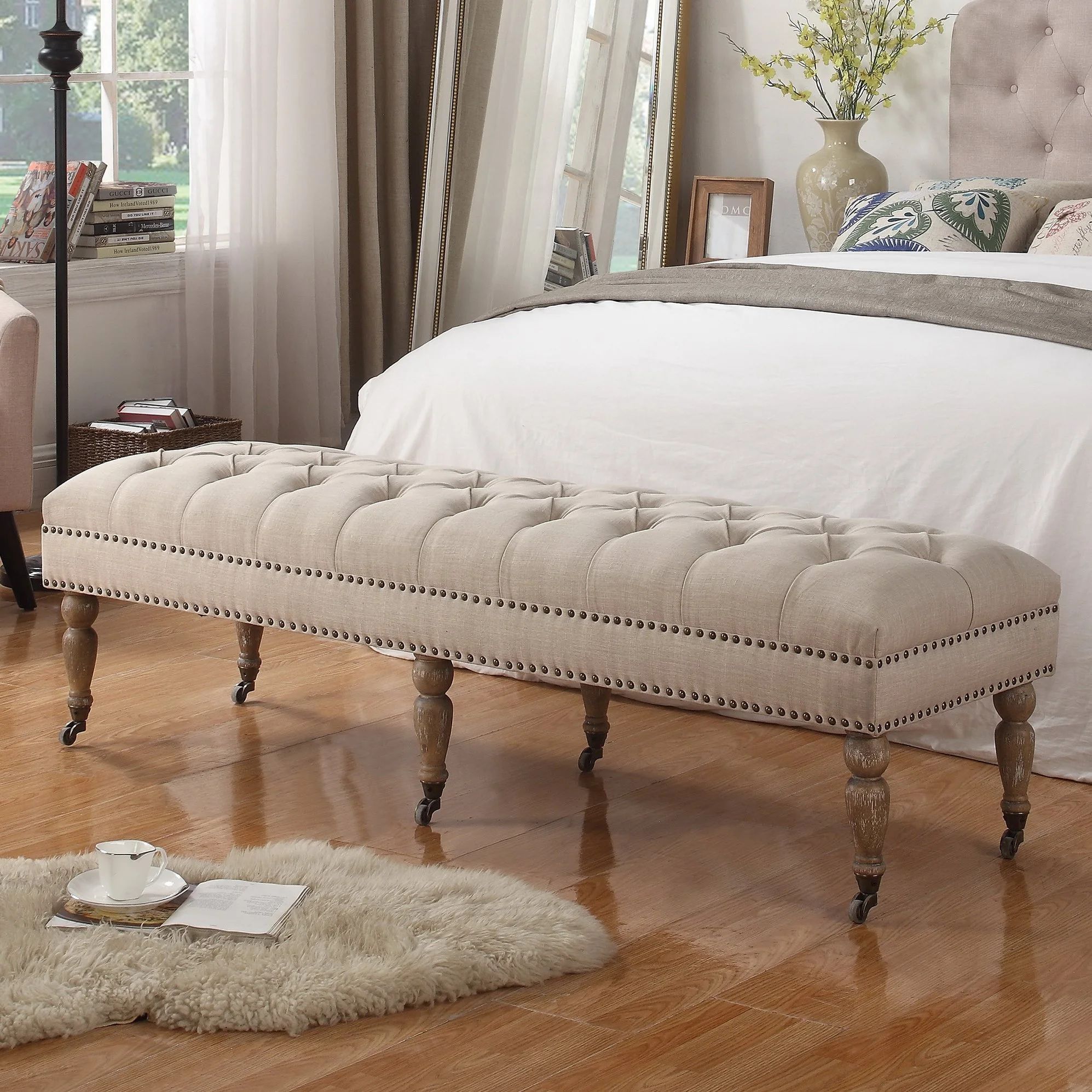 Alton Furniture Berta Upholstered Ottoman Bedroom Bench, Multiple Colors | Walmart (US)