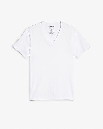 heathered slim stretch v-neck t-shirt | Express