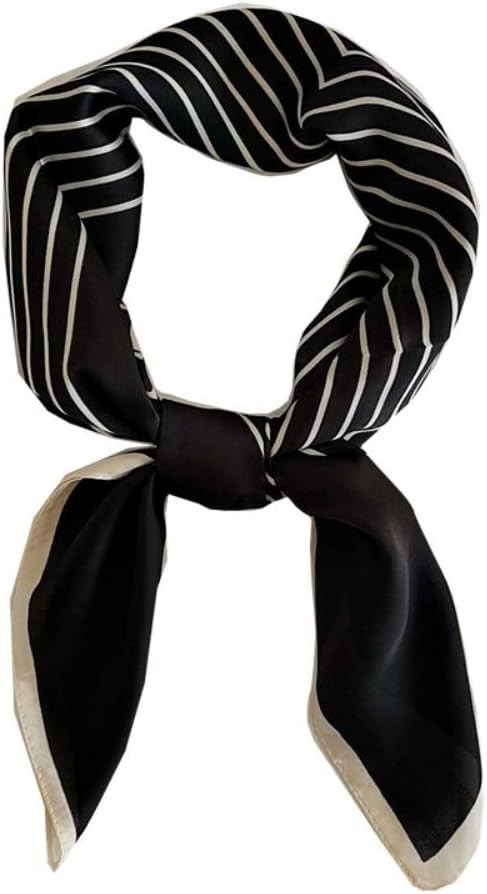 FONYVE Silk Feeling Scarf Medium Square Satin Head Scarf for Women 27.5 × 27.5 inches | Amazon (US)