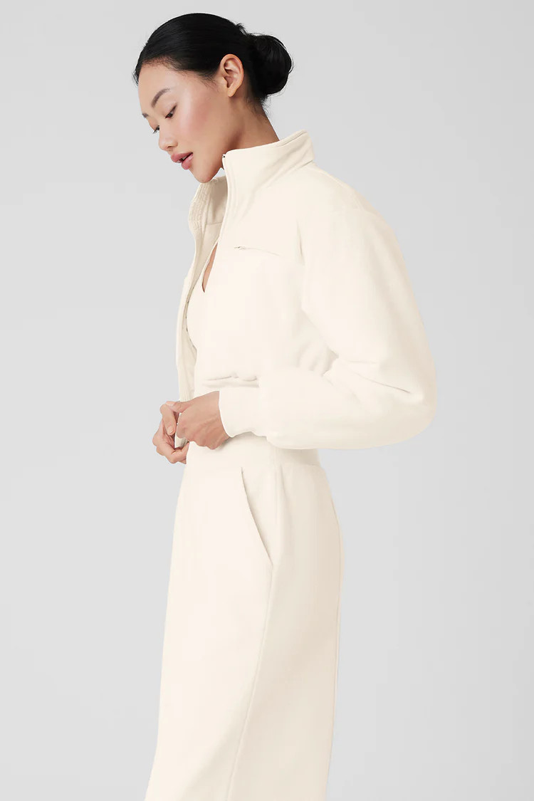 Polar Fleece Cropped Wintry Mix Jacket | Alo Yoga