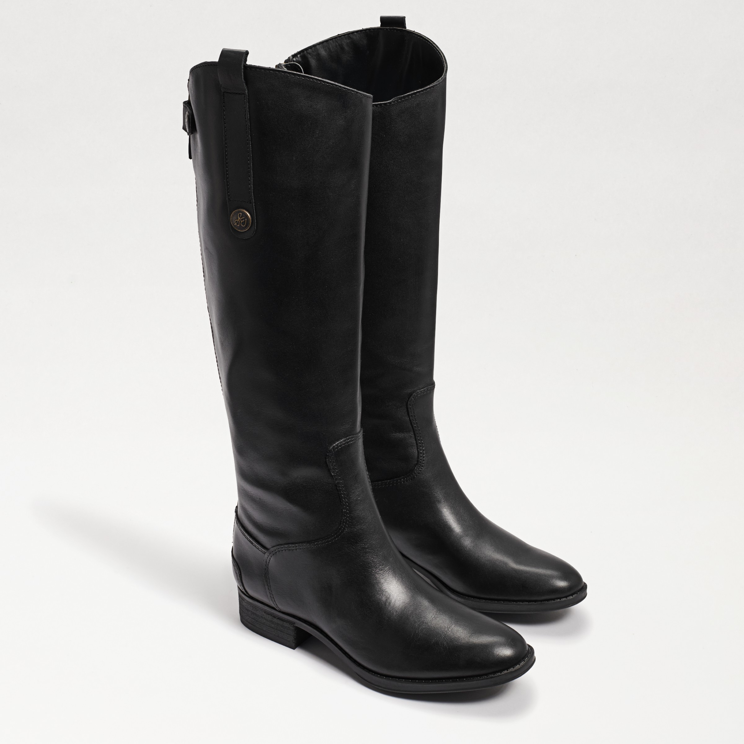 Sam Edelman Penny Wide Calf Leather Riding Boot Black 9.5 | Sam Edelman CA