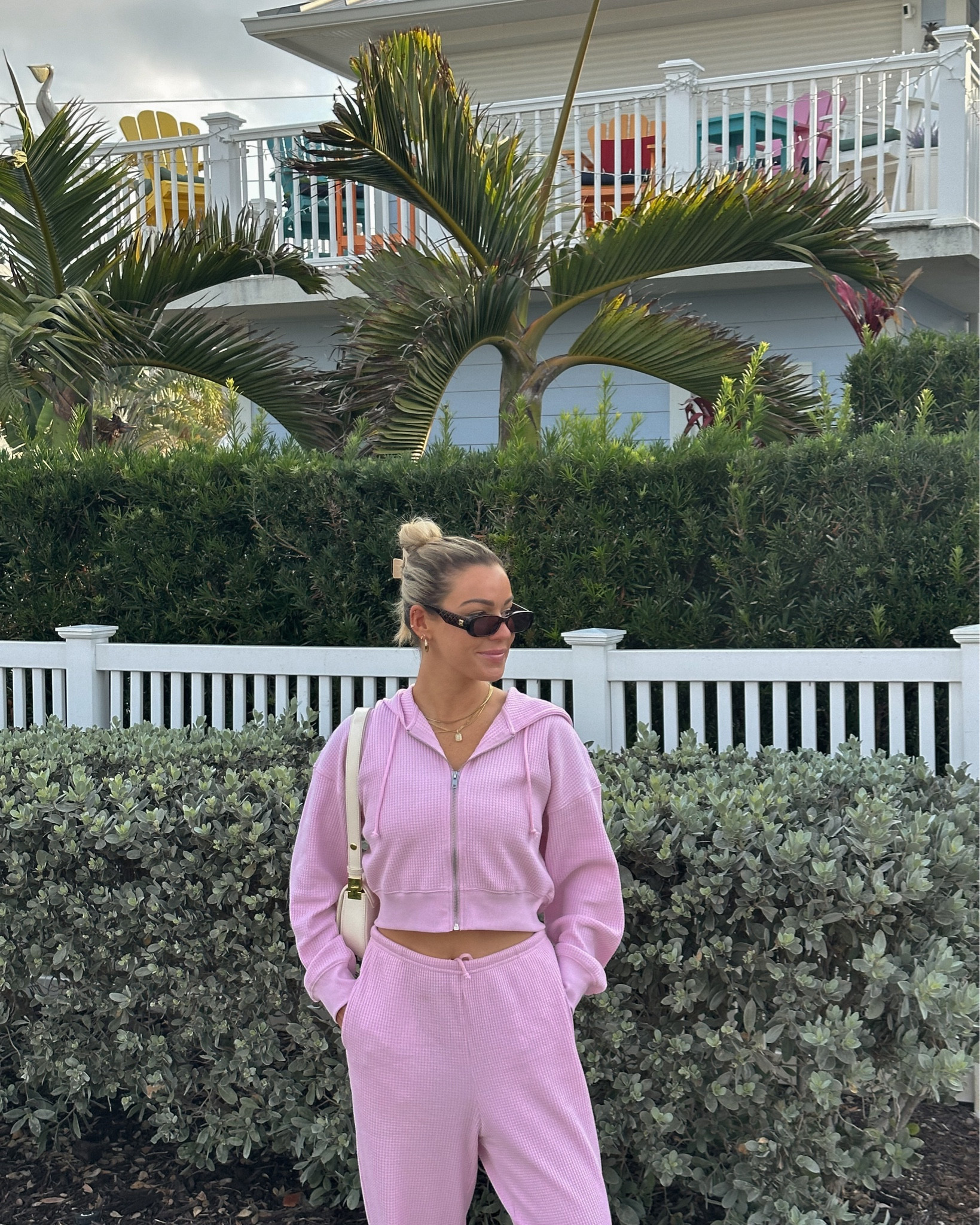 Obsessed with this sweat set 🌸 wearing a small 

#LTKSeasonal #LTKunder50 #LTKstyletip