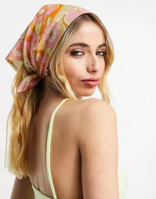 Monki headscarf in retro floral | ASOS (Global)