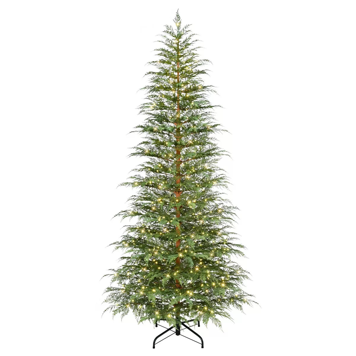 Puleo 9' Pre-Lit Artificial Cypress Christmas PE Tree with LED Rice Lights | Target