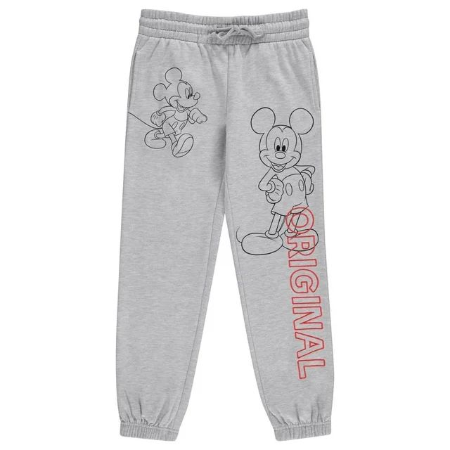 Disney Ladies Mickey and Minnie Mouse Joggers, Printed Sweatpants Light Heather – M | Walmart (US)
