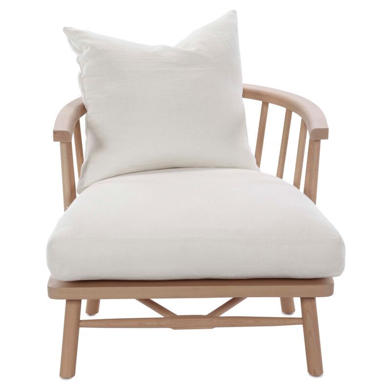 Bauer Accent Chair, Ivory Linen | One Kings Lane