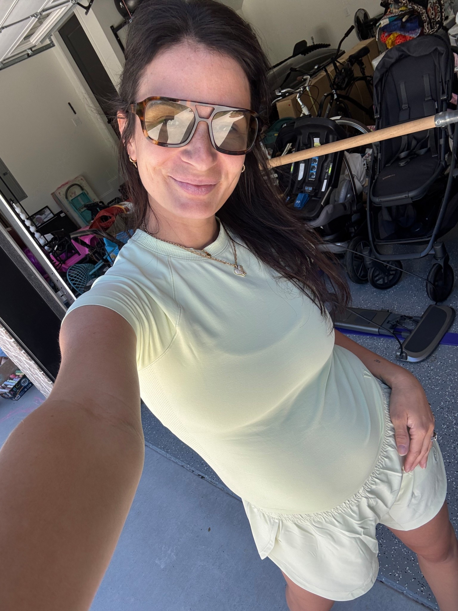 I'm in a size small and would have still gotten a small if I wasn't pregnant. I love this set and the color so perfect for summer 

#LTKBump #LTKActive #LTKSaleAlert