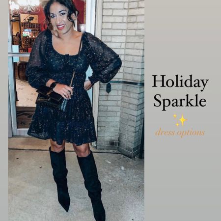 Holiday dresses 
Gold sparkle 
Holiday style 
Dress options 


#LTKstyletip #LTKunder100 #LTKHoliday