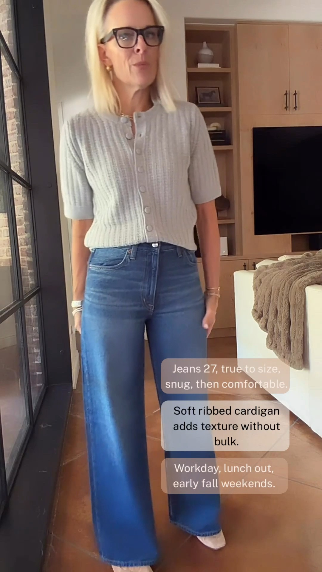 This ribbed cardigan is such a pretty way to transition into early fall. The soft texture adds interest without bulk, and I’m wearing size 27 in the jeans—they’re true to size with a snug fit that becomes comfortable once on. I’d wear this combination for the workday, lunch out, or an early fall weekend. 
I also linked several more Madewell finds with this.

#LTKOver40 #LTKgrwm #LTKootd