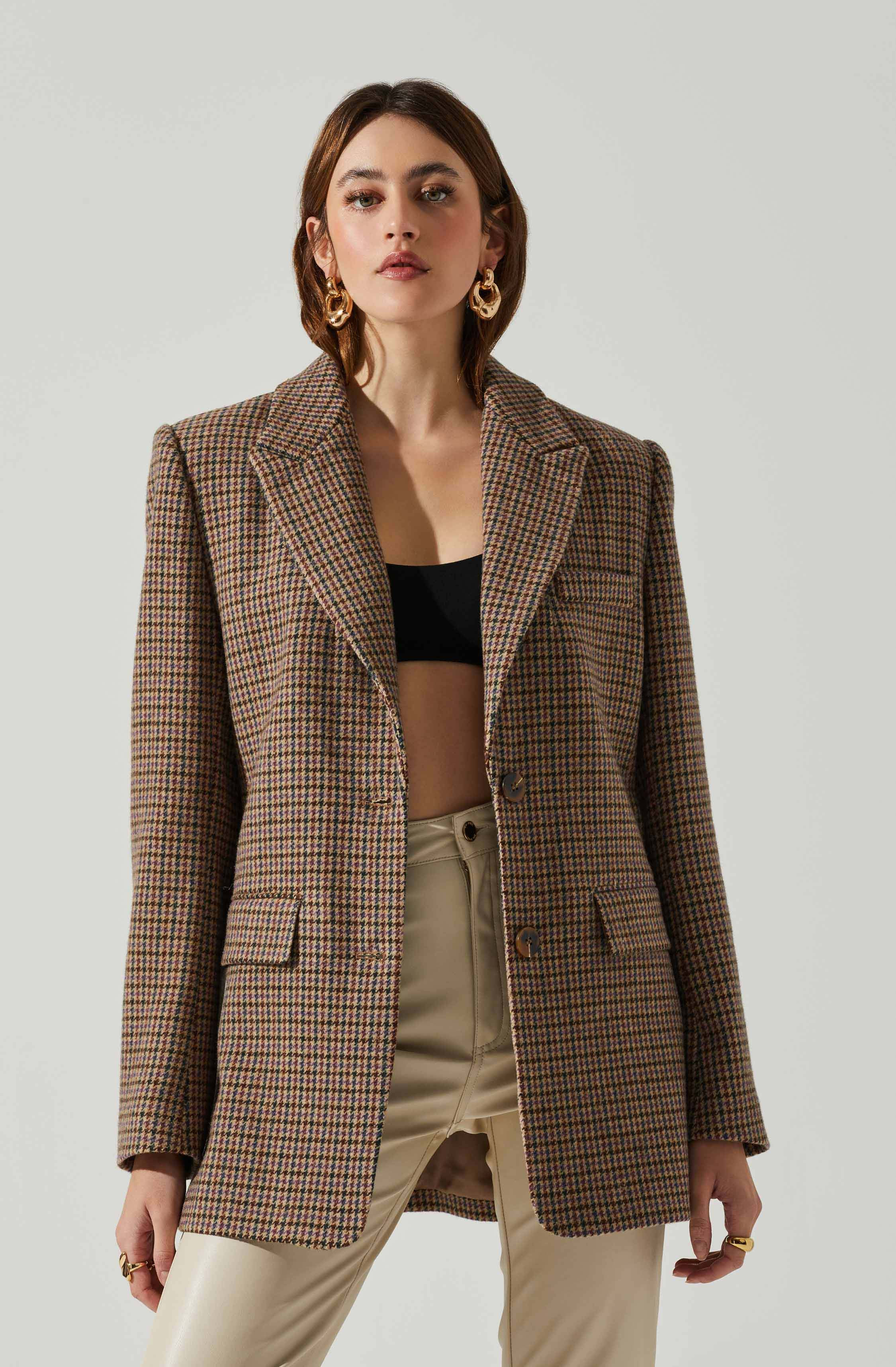 Pauline Plaid Oversized Blazer | ASTR The Label (US)
