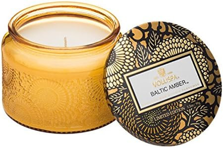 Voluspa Baltic Amber Candle | Petite Embossed Glass Jar | 3.2 Oz. | 25 Hr Burn Time | Vegan | Coc... | Amazon (US)