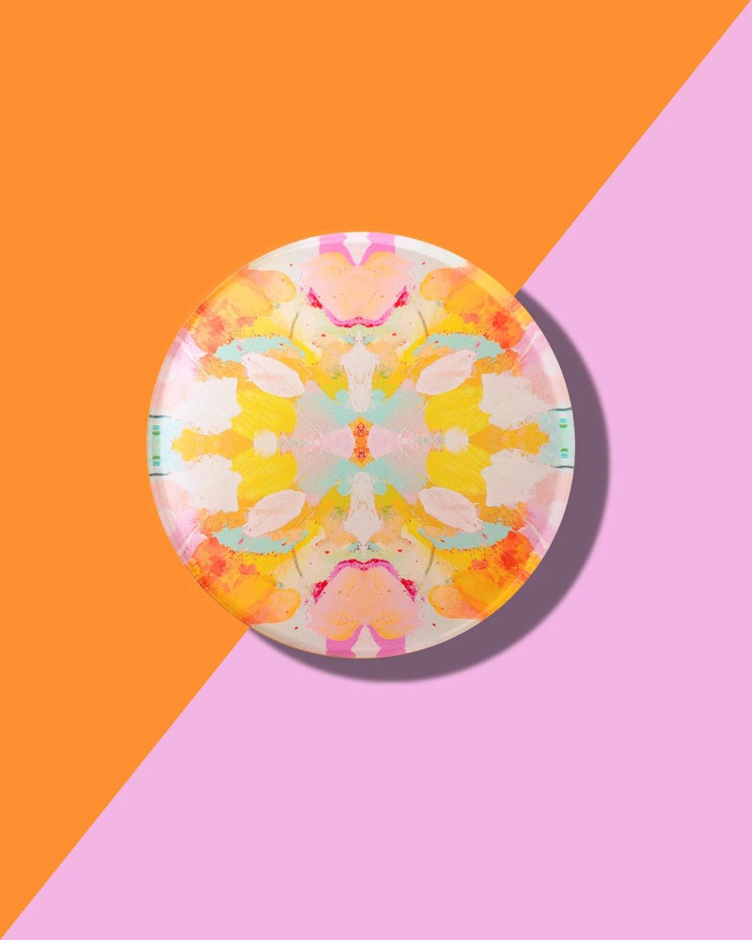 Marigold Acrylic Drink Coasters laura Park Artwork Collab Coffee Table, Bar Cart Desk Accessory, ... | Etsy (US)