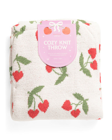 Cherry Cozy Knit Throw | TJ Maxx