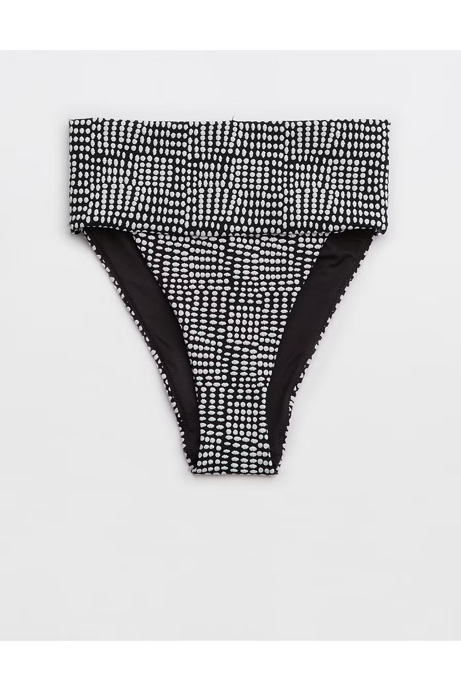 Aerie Jacquard Banded High Cut Cheeky Bikini Bottom | Aerie