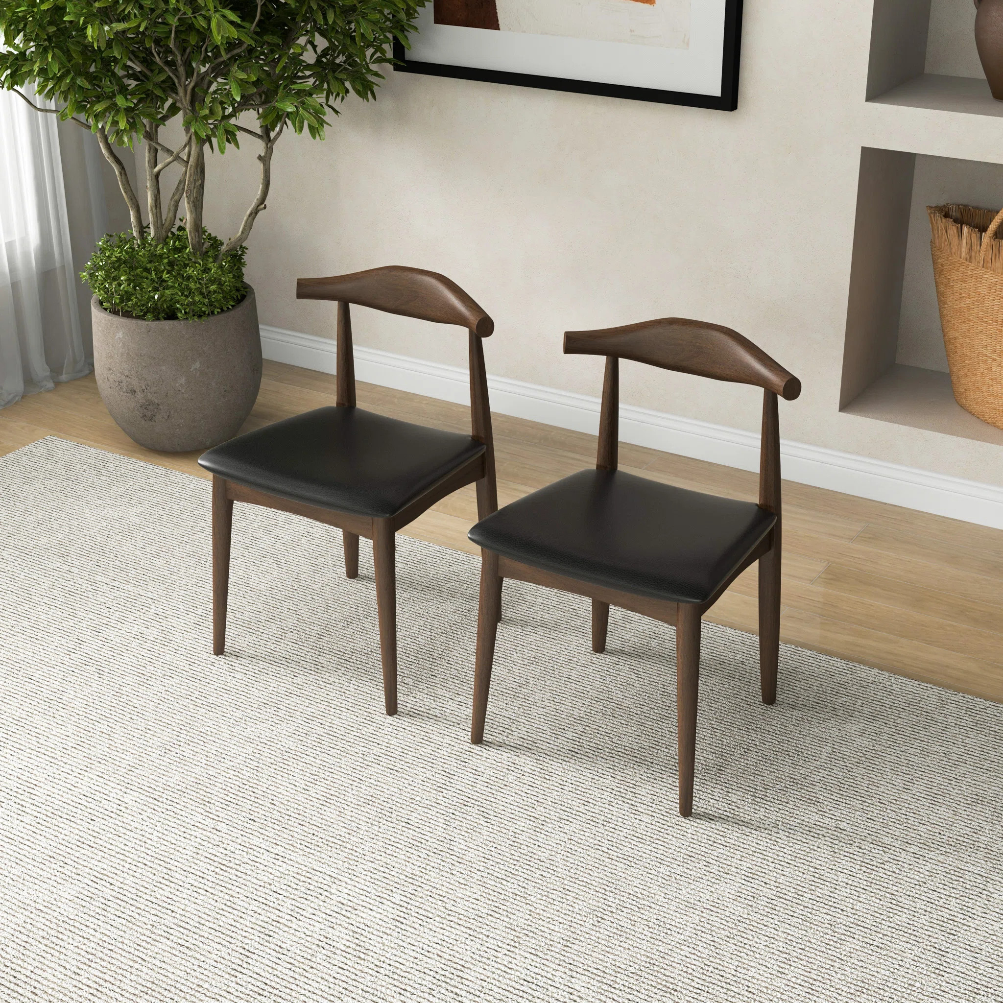 Speakman Upholstered Solid Wood Ladder Side Chair (Set of 2) | Wayfair North America