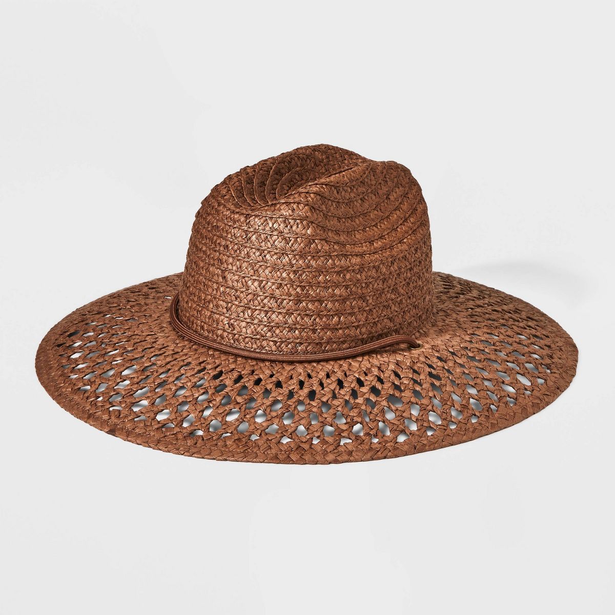 Paper Hand Woven and Braided Open Hole Pattern Rancher Hat - Universal Thread™ Brown L/XL | Target