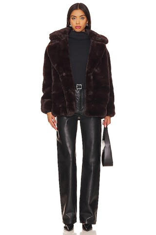 Faux Fur Coat in Americano | Revolve Clothing (Global)