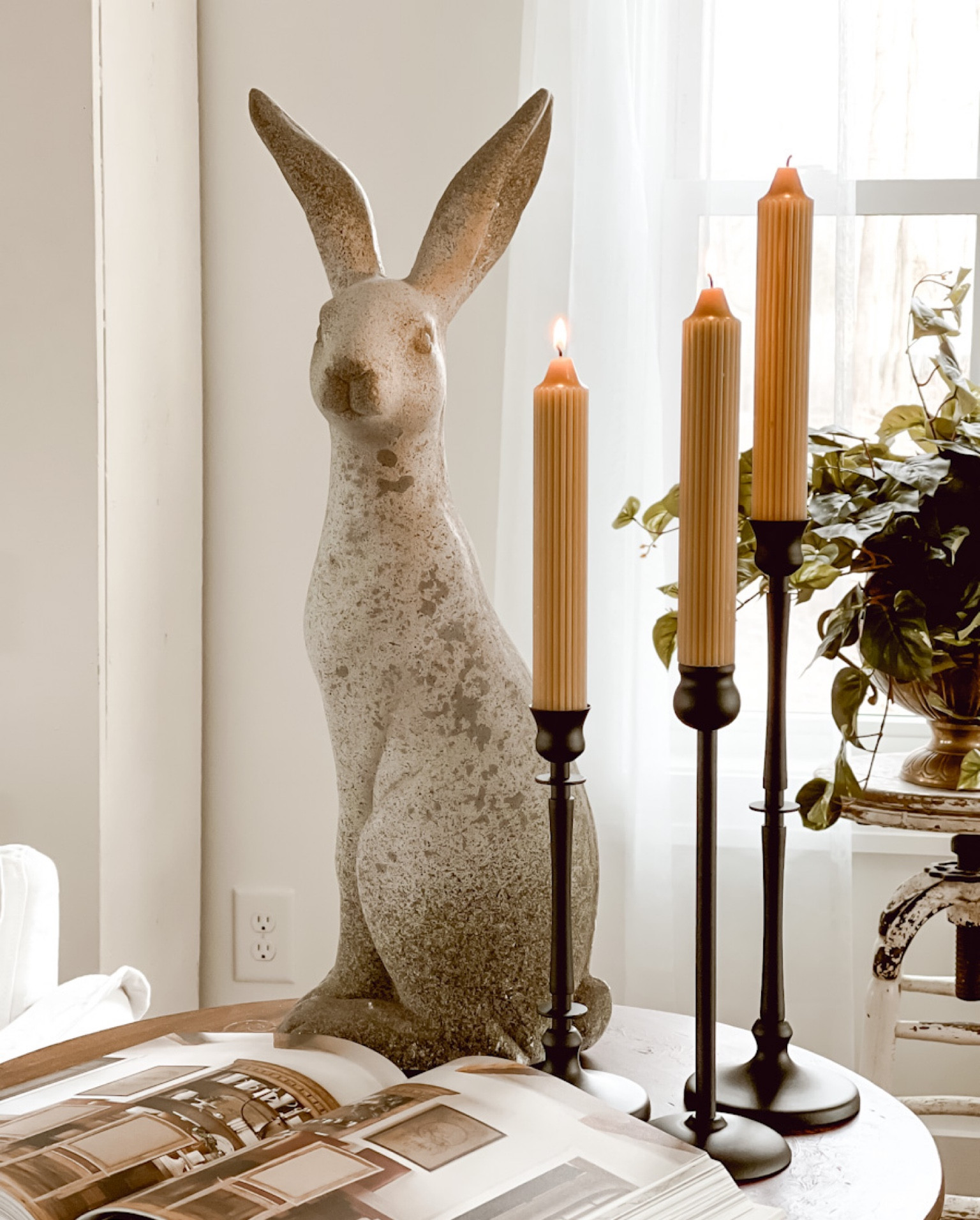 Tall Sitting Bunny Statue - a perfect addition to your spring garden or home decor. 

#LTKSeasonal #LTKhome