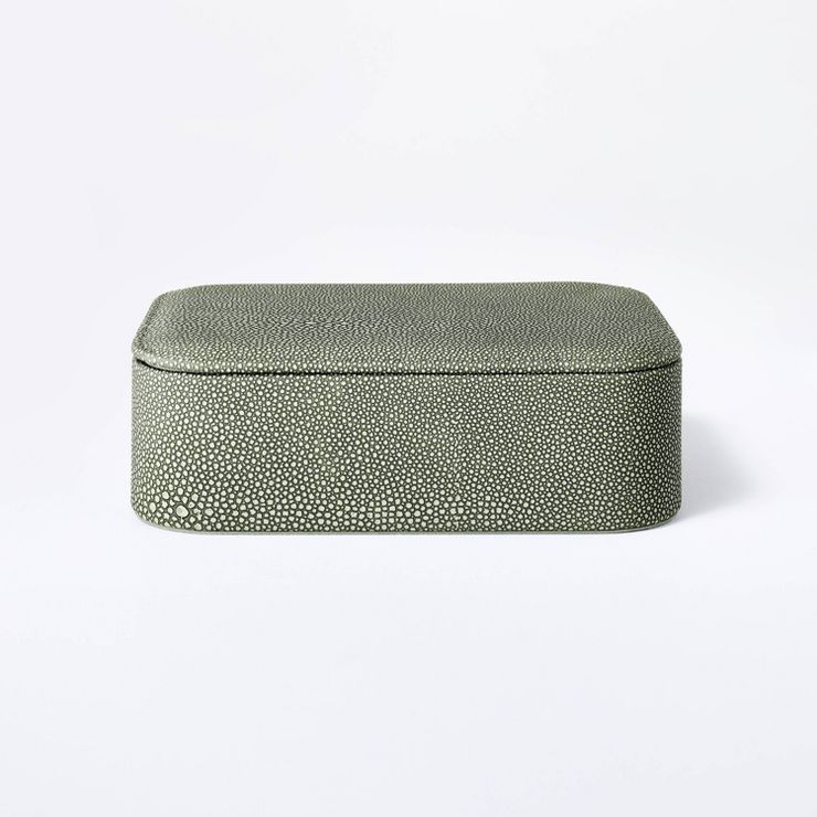 Small Rounded Faux Shagreen Box with Removable Lid - Threshold™ designed with Studio McGee | Target