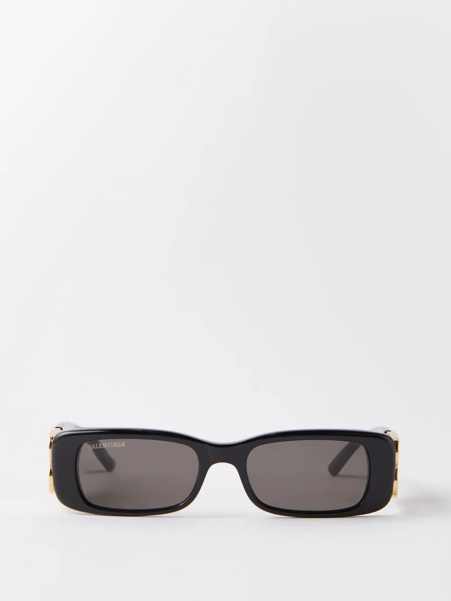 Dynasty BB rectangle acetate sunglasses | Balenciaga | Matches (UK)