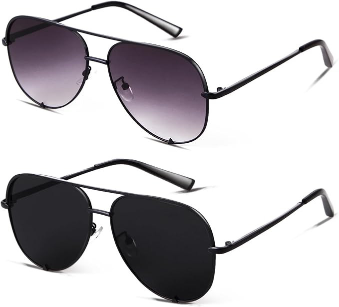 SORVINO Oversized Aviator Sunglasses for Women Men Trendy Retro Bulk Shade Black Faded Sun Glasse... | Amazon (US)