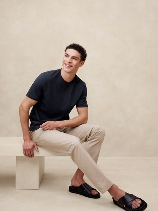 Midweight Crew-Neck T-Shirt | Banana Republic Factory