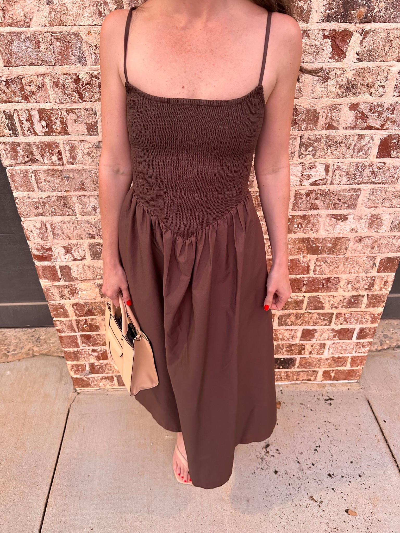 Date night outfit 
Abercrombie smocked dress XXSP
Open edit kitten heels 6.5
Rebecca minkoff purse 

#datenight 

#LTKootd #LTKPetite #LTKmomlife