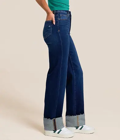 Ella Classic Straight Stretch Cuffed Jean | Buckle