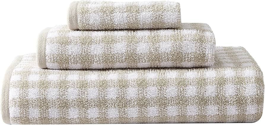 Laura Ashley- Towel Set, Absorbent & Fade Resistant Cotton Towels, Farmhouse Bathroom Decor (Ginn... | Amazon (US)