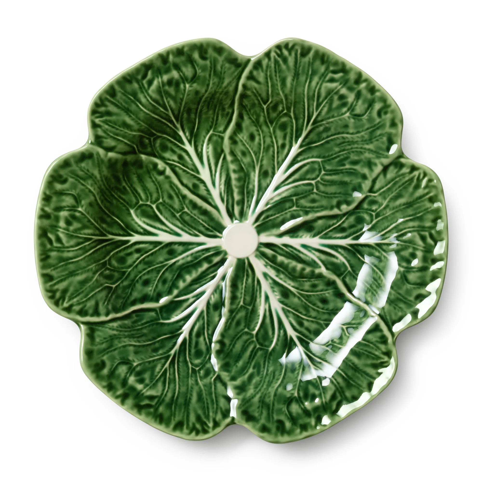 Le Jardin Cabbage Set of 4 3-D Dinner Plate 11" – Sculpted Green Stoneware Leaf Plate – Seaso... | Wayfair North America