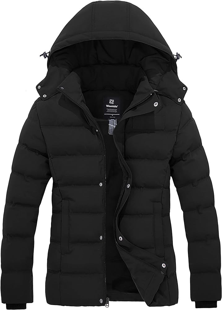 Wantdo Women's Hooded Warm Winter Coat Quilted Thicken Puffer Jacket with Removable Hood | Amazon (US)