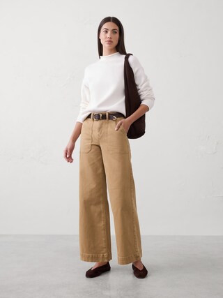 Wide-Leg High-Rise Utility Jean | Banana Republic Factory