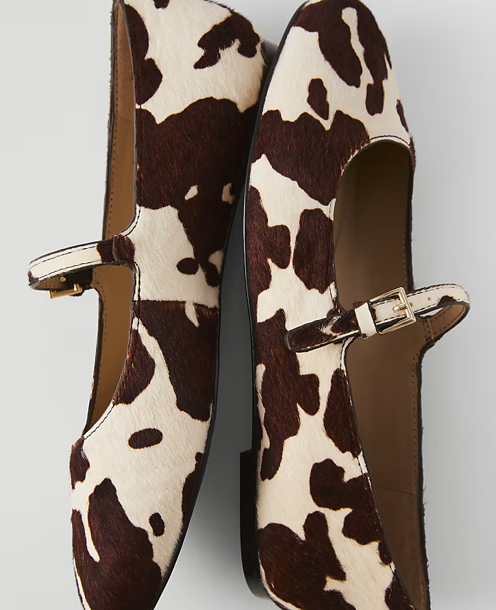 Weekend Haircalf Mary Jane Flat | Ann Taylor