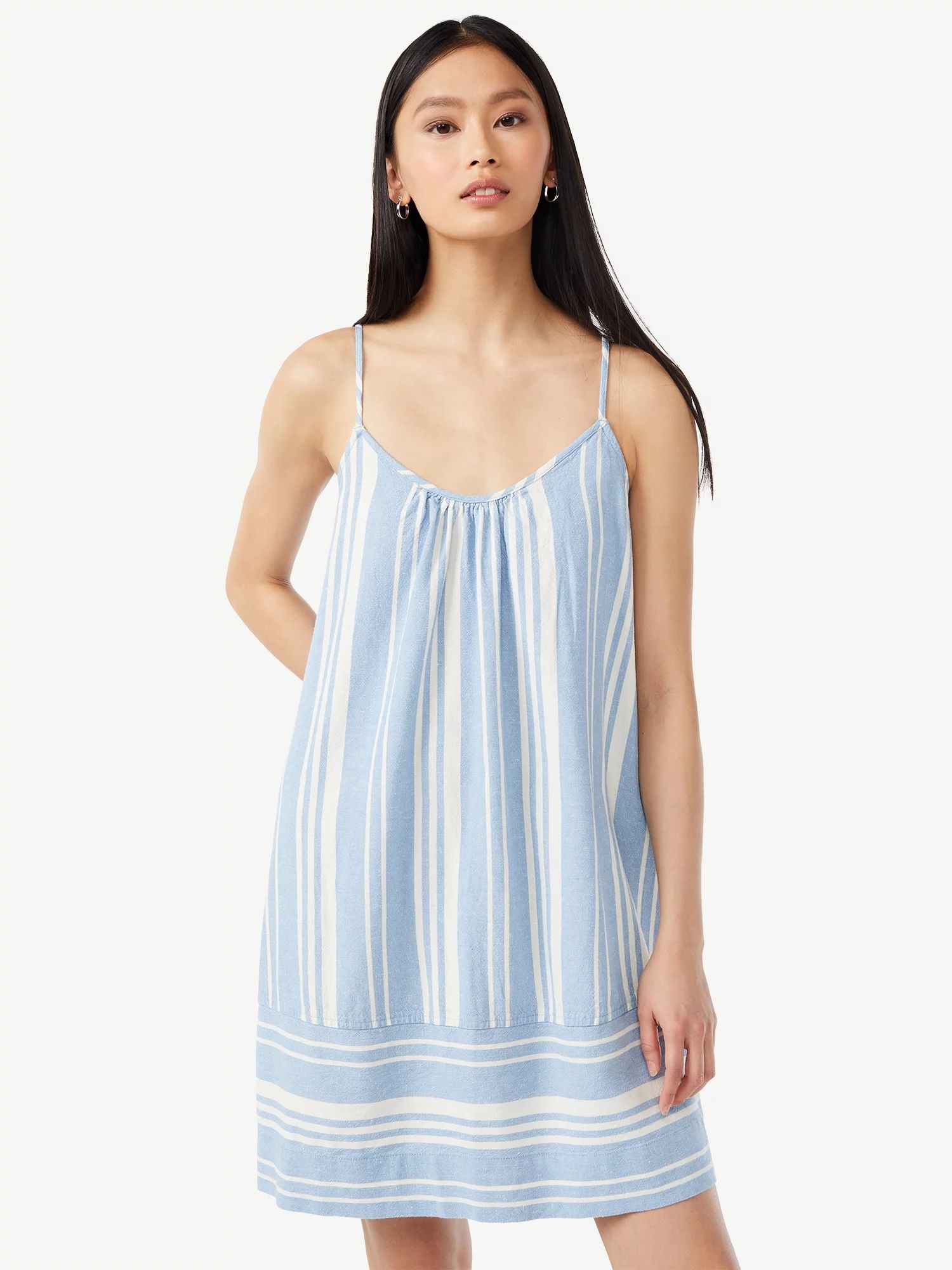 Free Assembly Women's Sleeveless Swing Dress | Walmart (US)