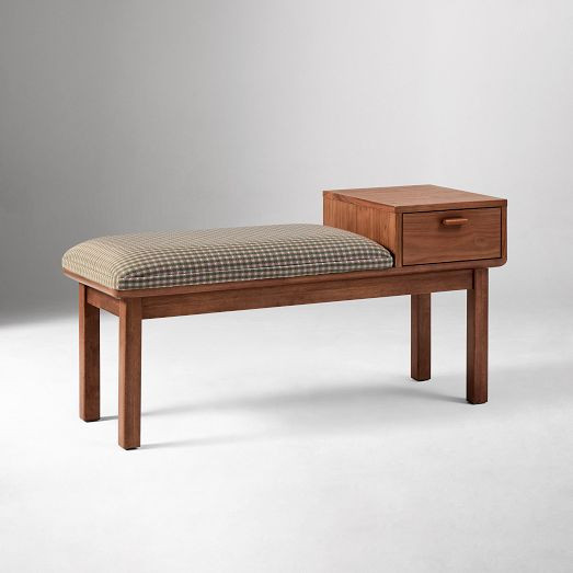 Emma Chamberlain Upholstered Telephone Bench (42") | West Elm (US)