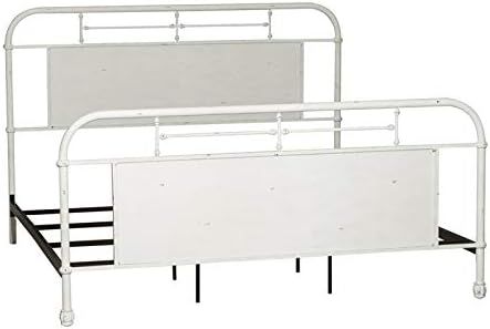 Liberty Furniture Industries Vintage Series Queen Metal Bed, Antique White | Amazon (US)